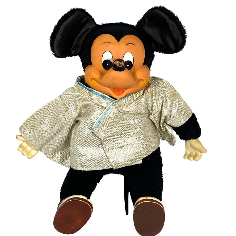 Vintage Mickey Mouse Young Epoch Plush Doll Walt Disney World Plushie 14" Japan